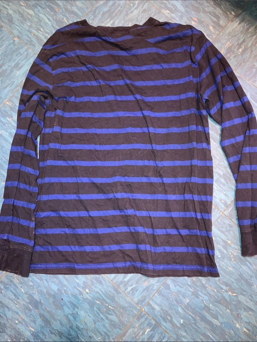 Ralph Lauren Black & Royal Blue Striped Long-Sleeve Tee